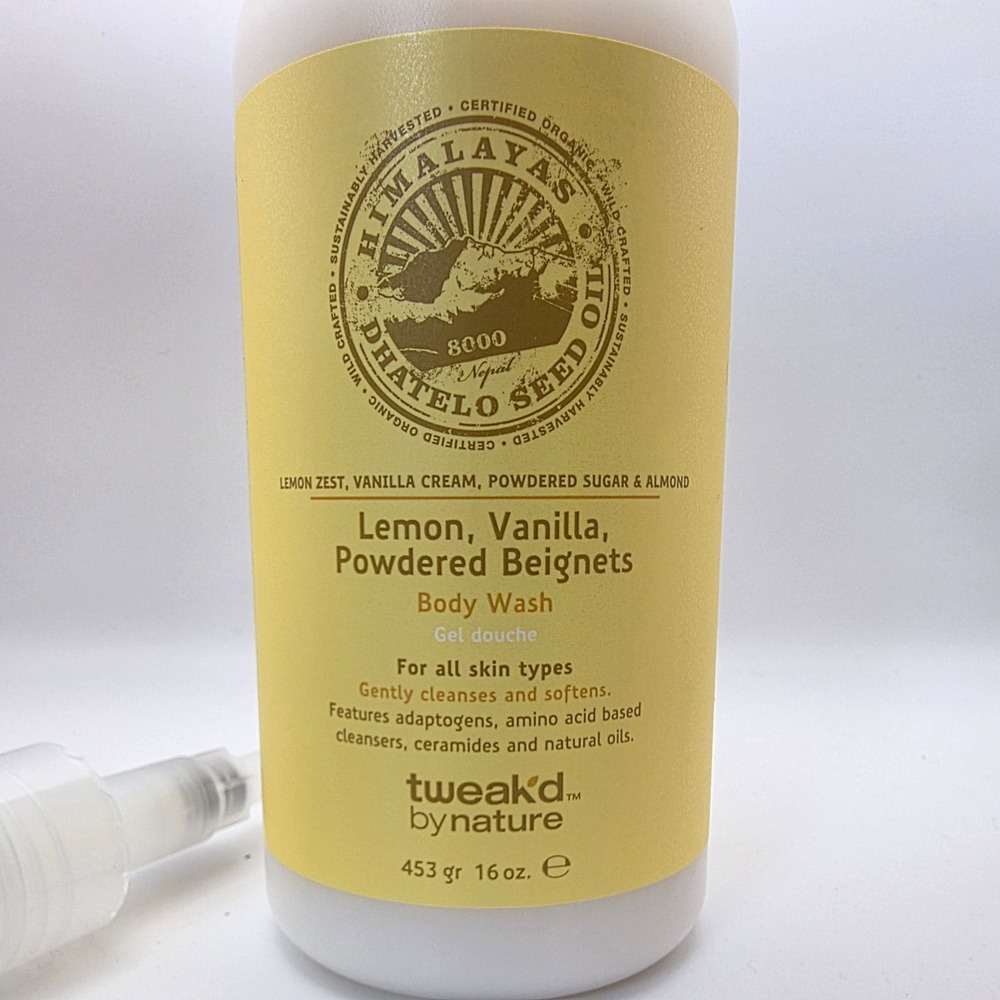 Tweak'd by Nature Body Wash Unisex 16oz Lemon Vanilla Powdered Beignets Gel